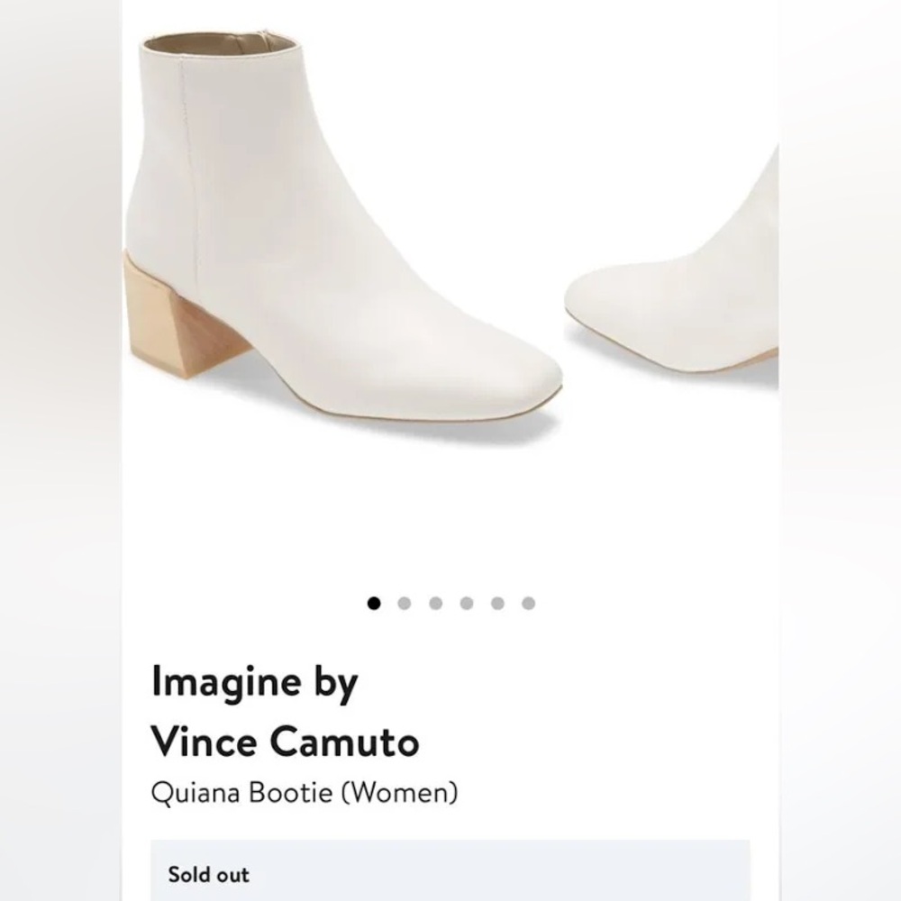 Imagine by Vince Camuto Quiana White Square toe Ankle boots in Size 7.5 MSRP$250